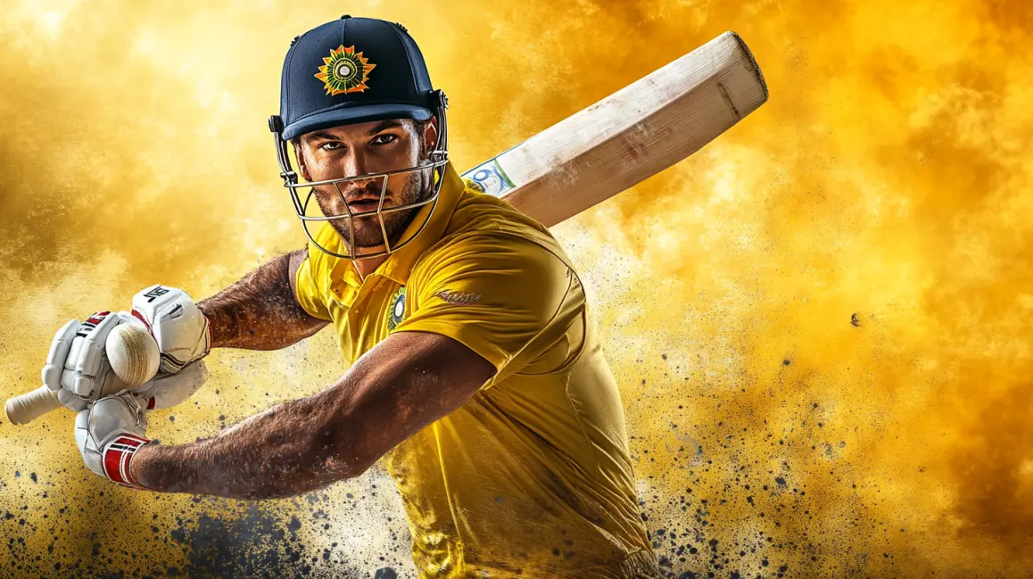 Experience the Future of Cricket Betting with cricketX | Q789. A cricket player in a yellow jersey is featured next to the 'cricket X' logo, highlighting the modern, fast, and exciting way to bet on cricket with the Q789 app.